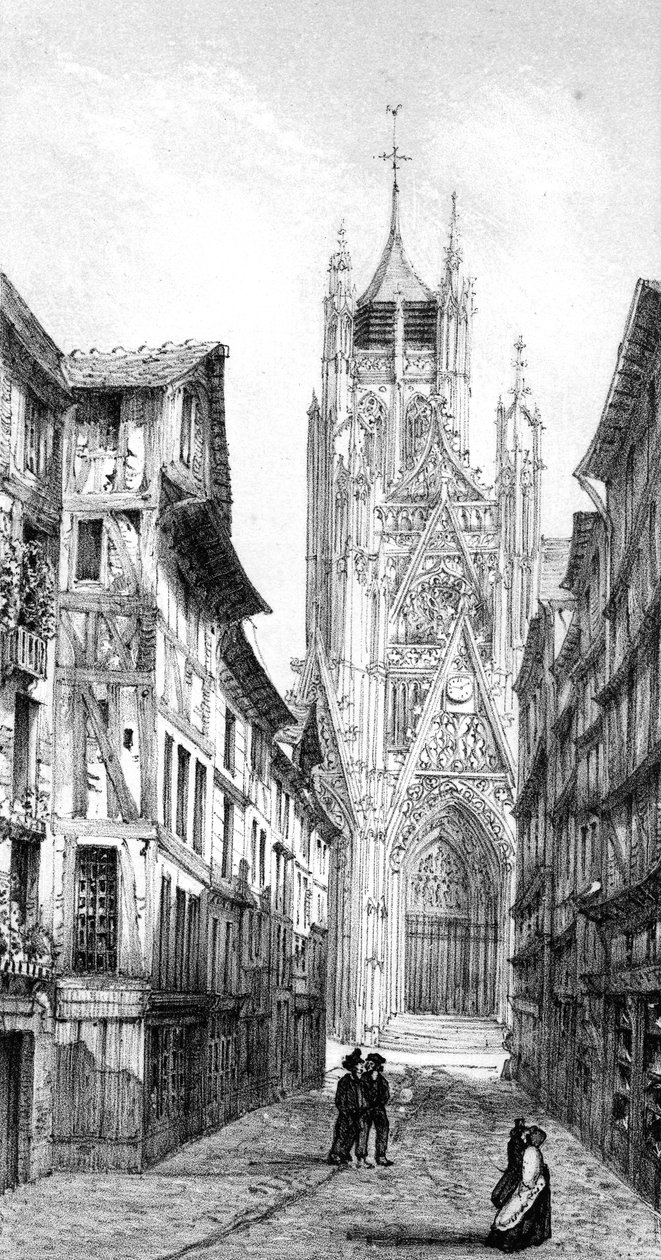 Church of St Maclou, Rouen, Frankrike, 1800-talet av Unbekannt