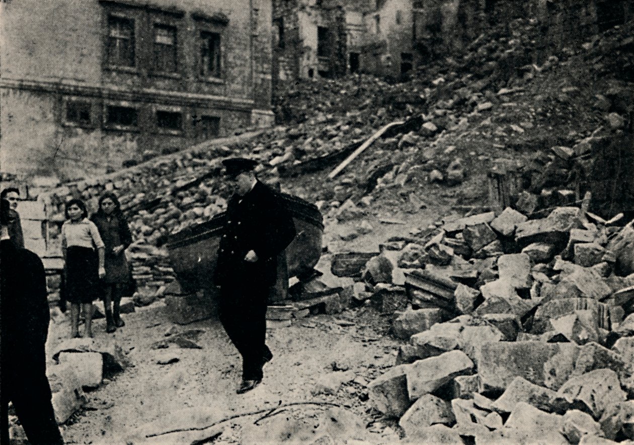 Churchill besöker Battered Malta, 1943, 1945. av Unbekannt