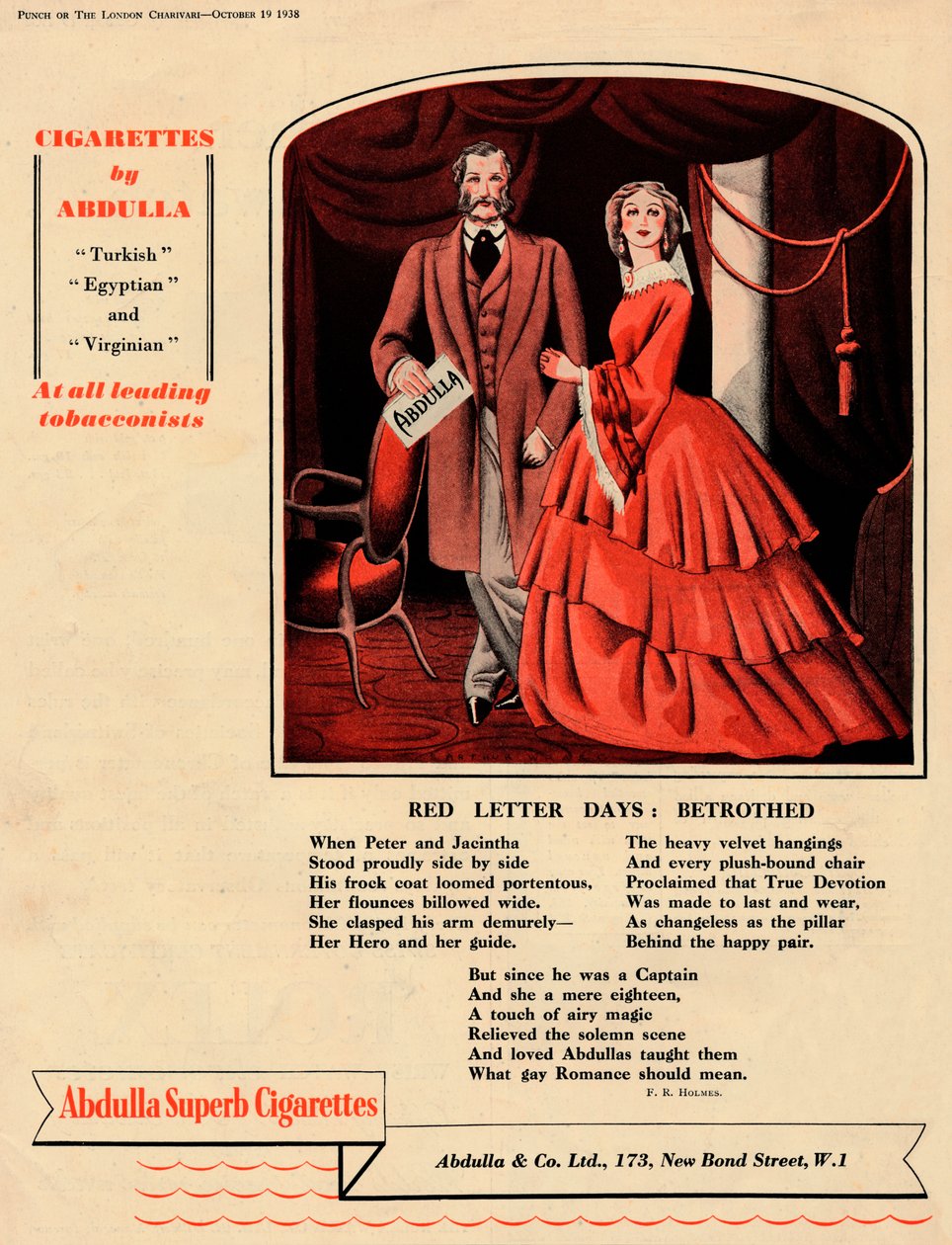 Cigaretter av Abdulla - Red Letter Days: Troloved, 1938 av Unbekannt