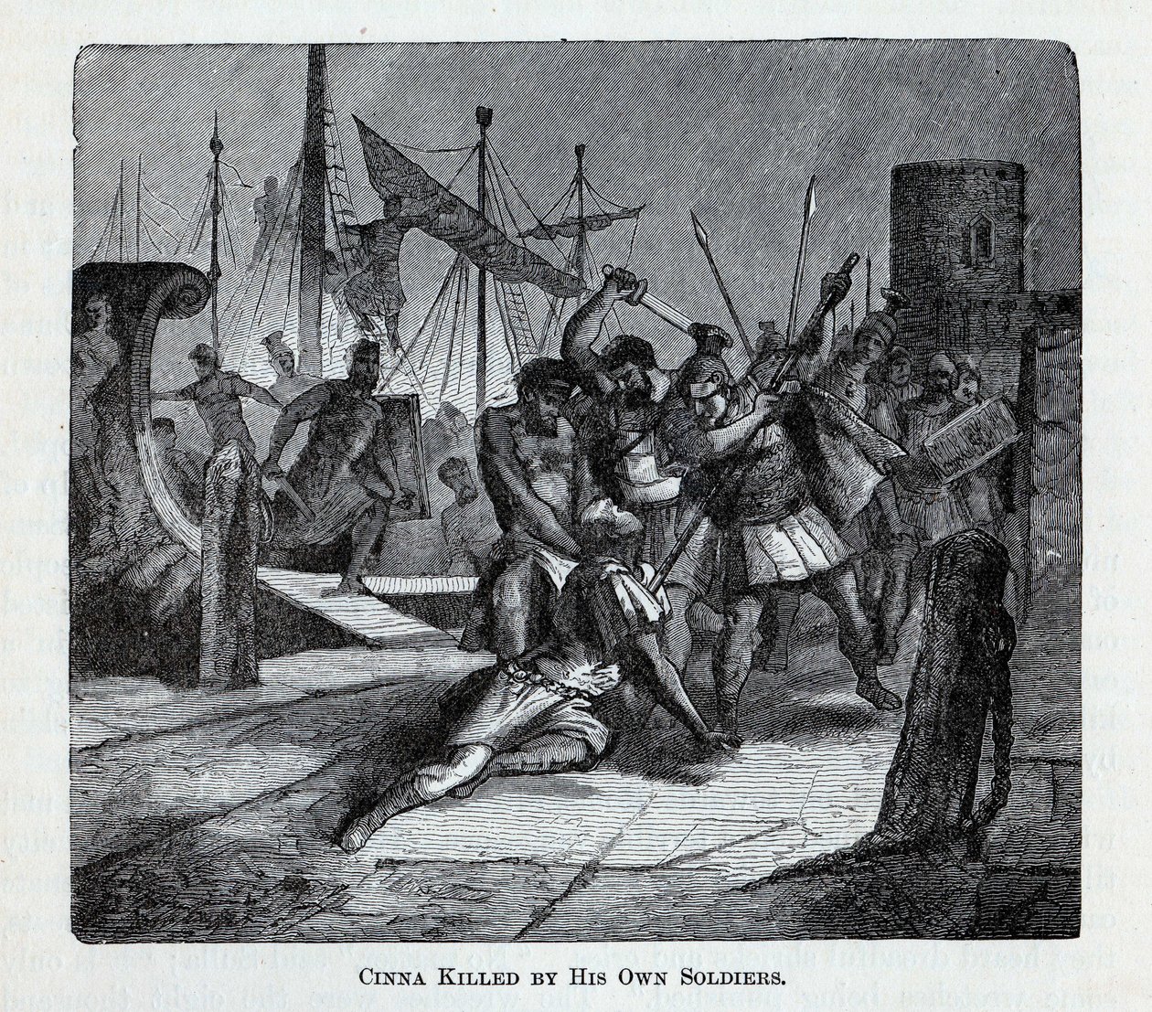 Cinna dödad av sina egna soldater, 1882 av Unbekannt