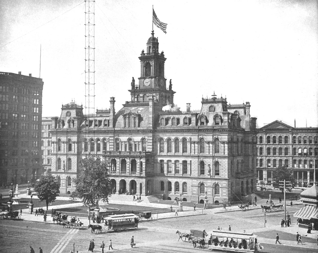 Stadshuset, Detroit, Michigan, USA, c1900. av Unbekannt