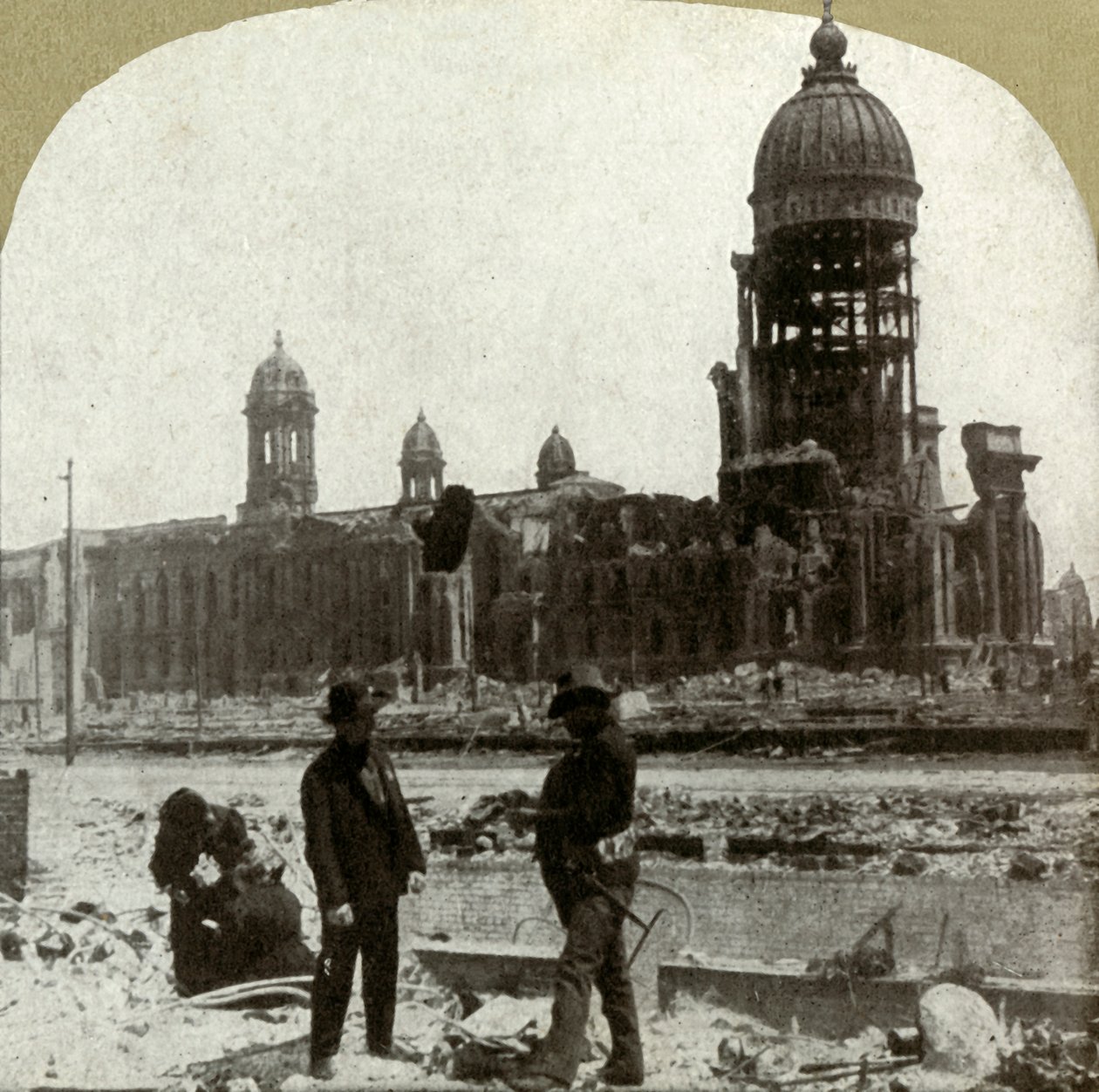 Stadshuset från McAllister St. med utsikt mot nordost, 1906. av Unbekannt