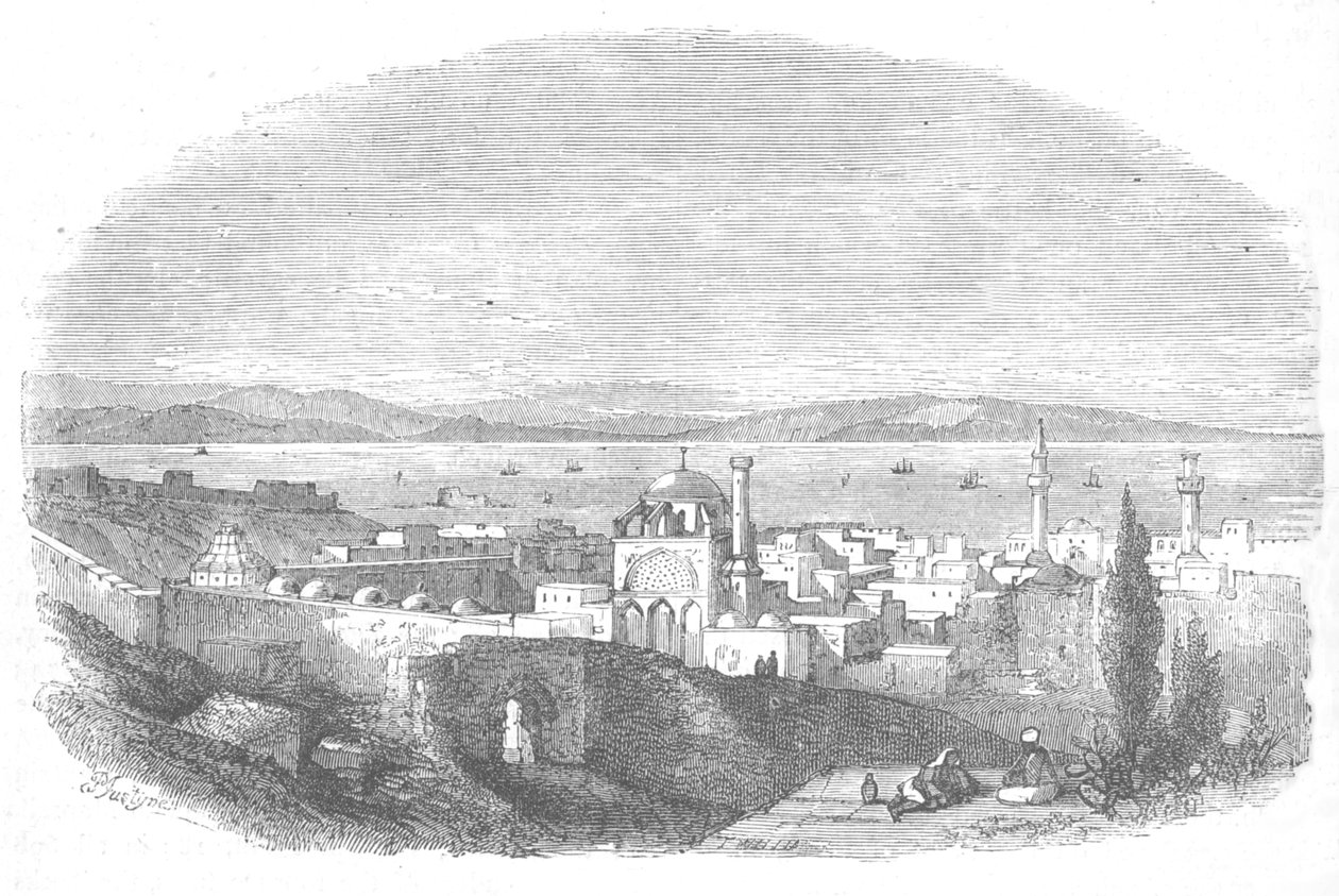 Staden och bukten i Acre, c1880 av Unbekannt