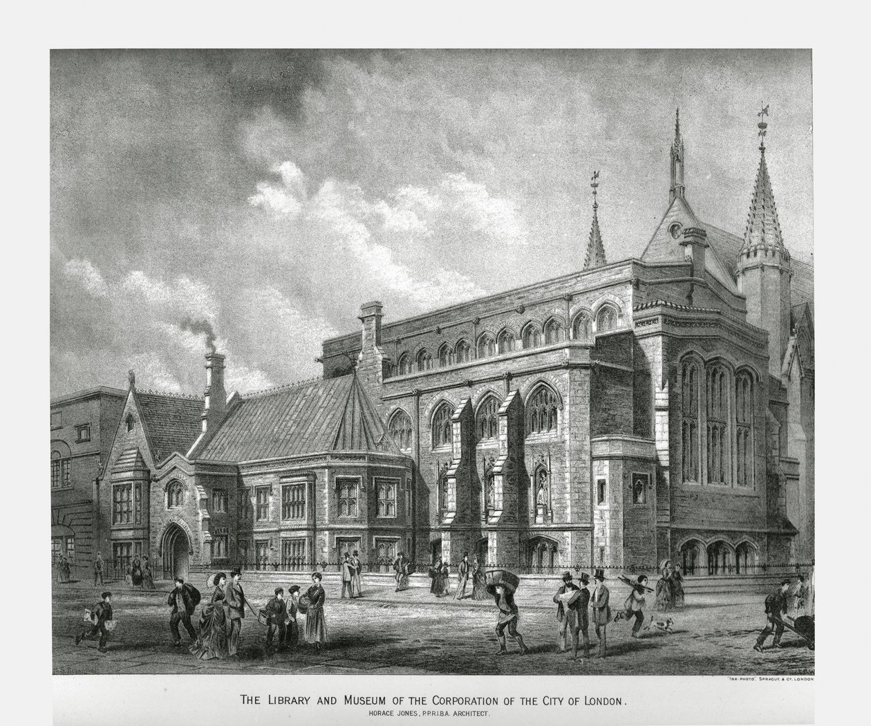 City of Londons bibliotek och museum, 1886 av Unbekannt