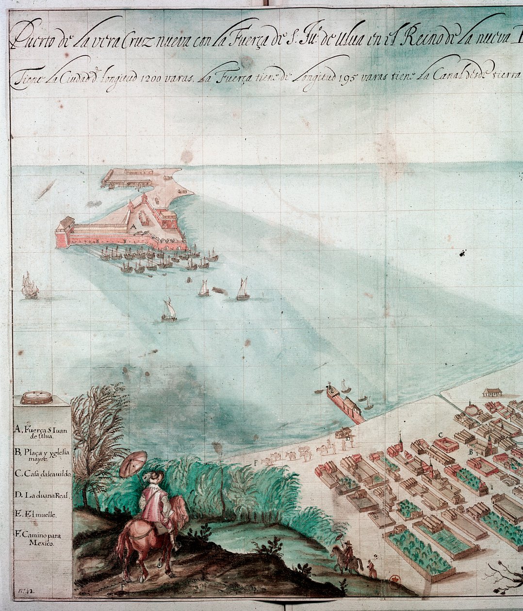 Staden Veracruz, Mexiko, 1600-talet av Unbekannt