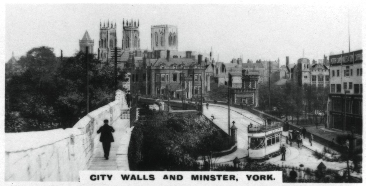 Stadsmurar och Minster, York, c1920-talet av Unbekannt