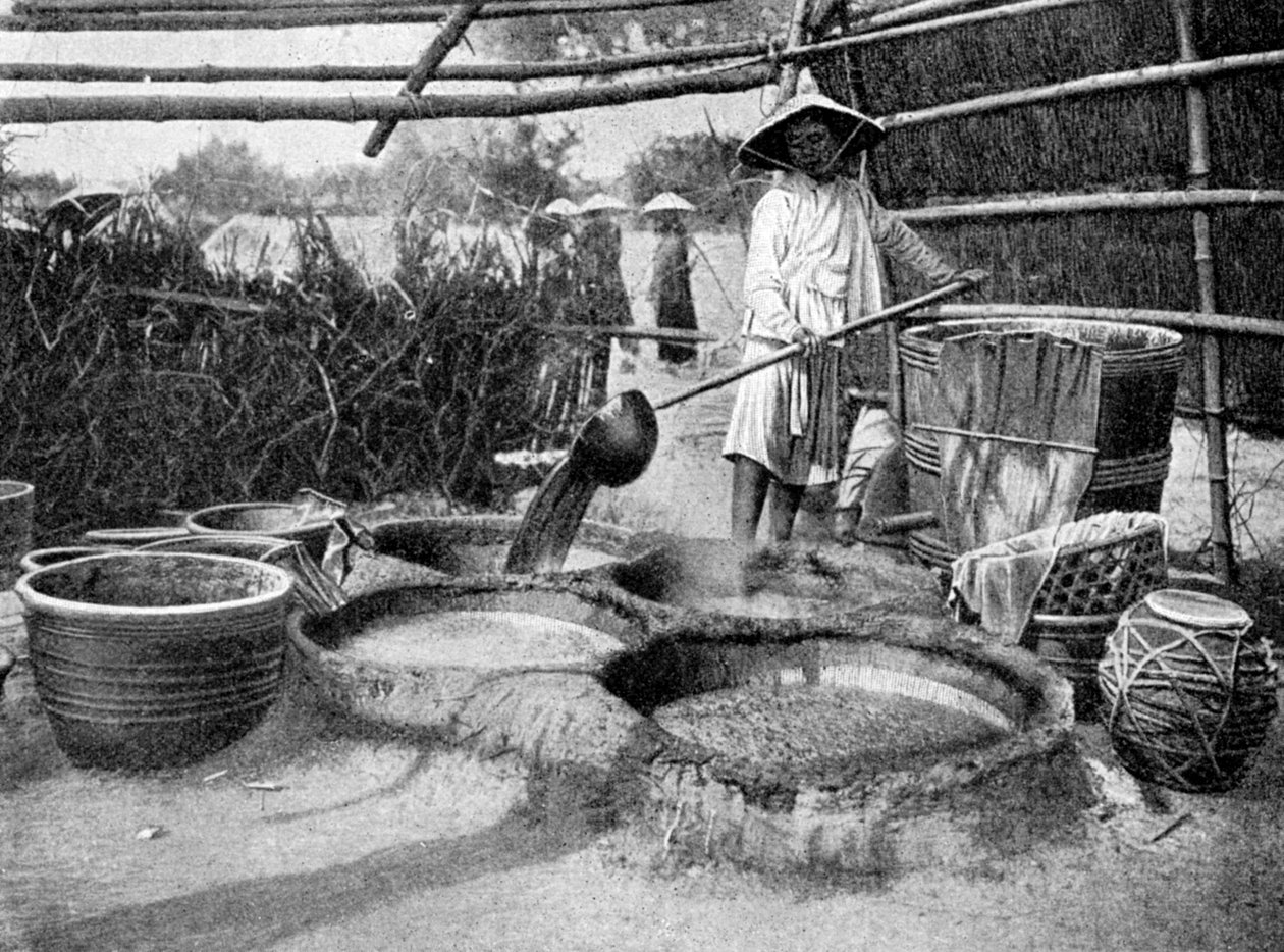 Clarifying Sugar Chane Juice, Ris, Vietnam, 3 av Unbekannt