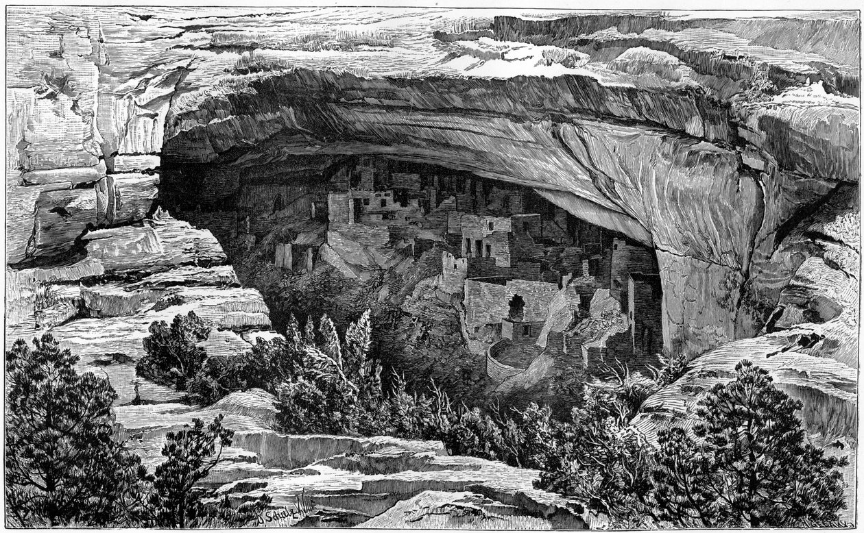 Cliff Palace i Cliff Palace Canyon, sydvästra Colorado, USA, 1901 av Unbekannt