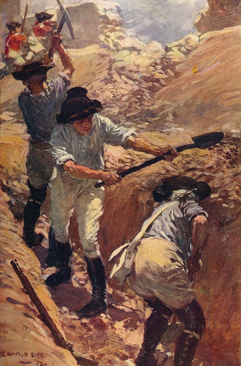Clive in the Trenches at Arcot, 1751 c1912 av Unbekannt