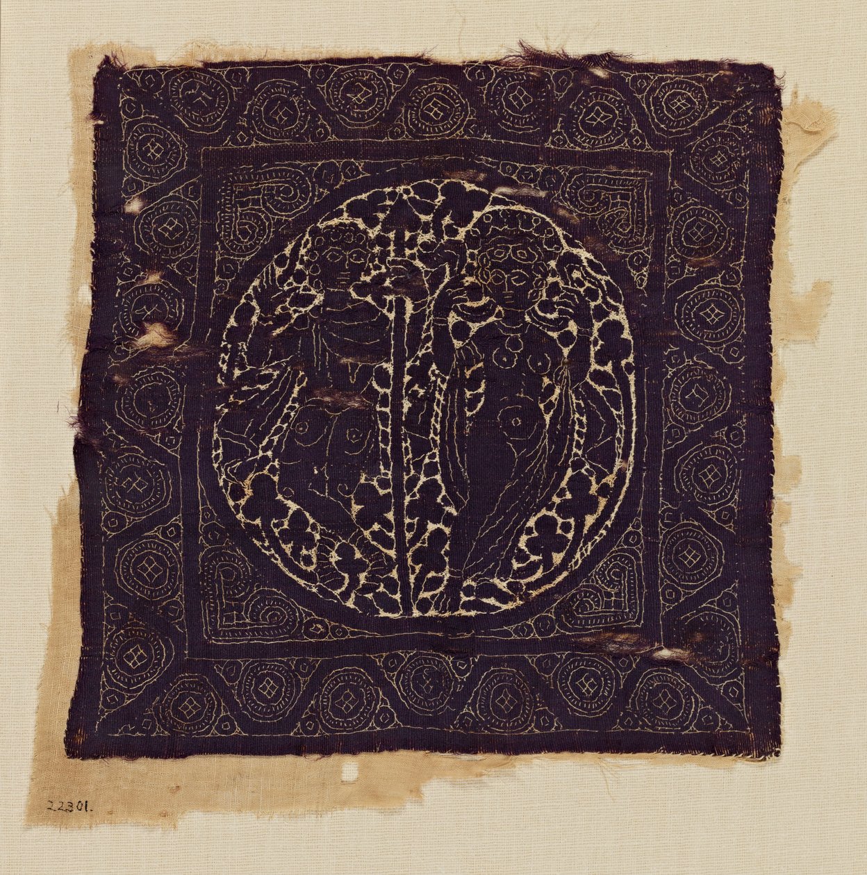 Tygfragment med Venus och Aeneas av Unbekannt