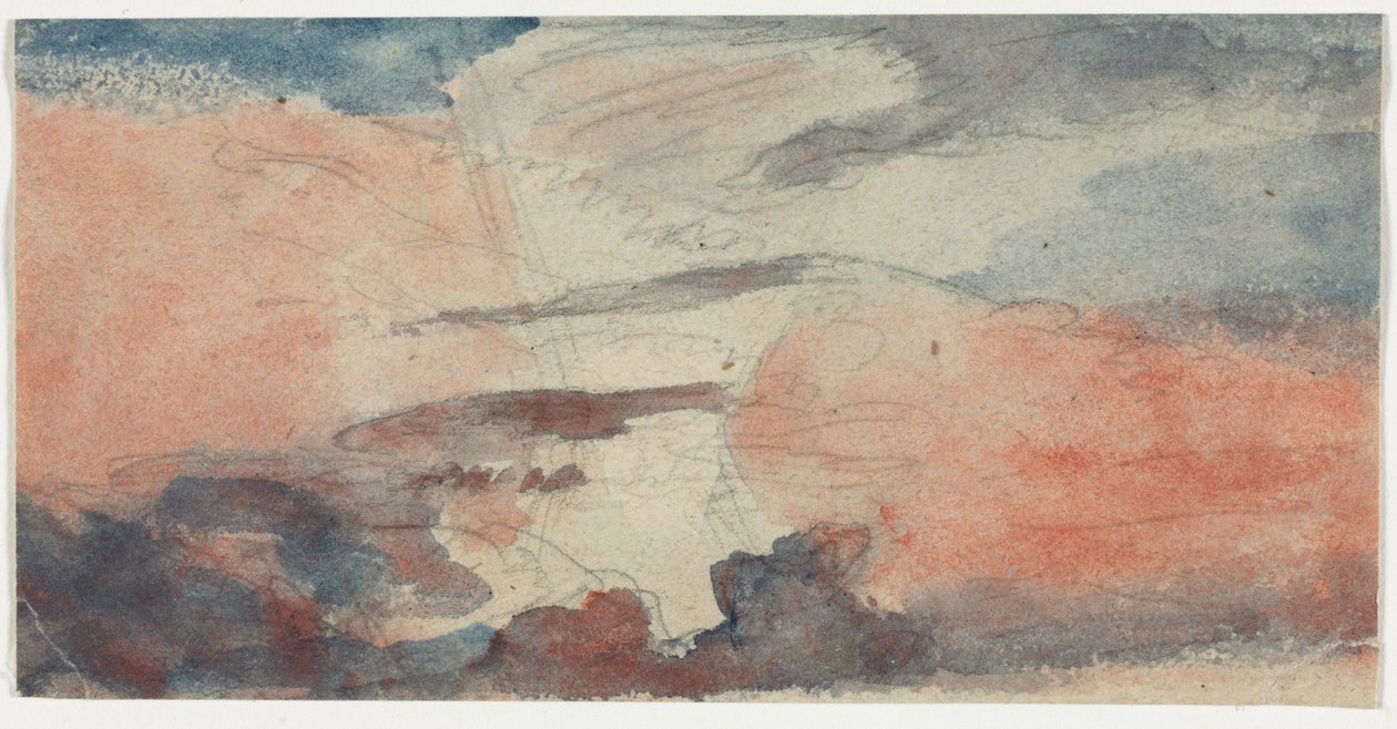 Molnstudie, 1800-talet. av Unbekannt