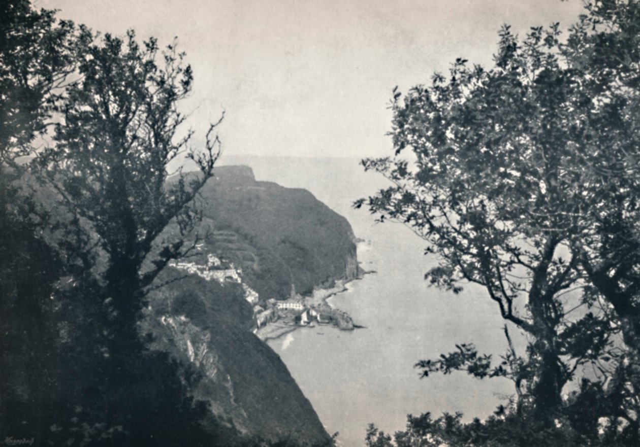 Clovelly - Utsikt från Hobby Drive, 1895 av Unbekannt
