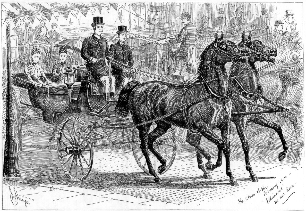 Tränare och hästar, 1889 av Unbekannt