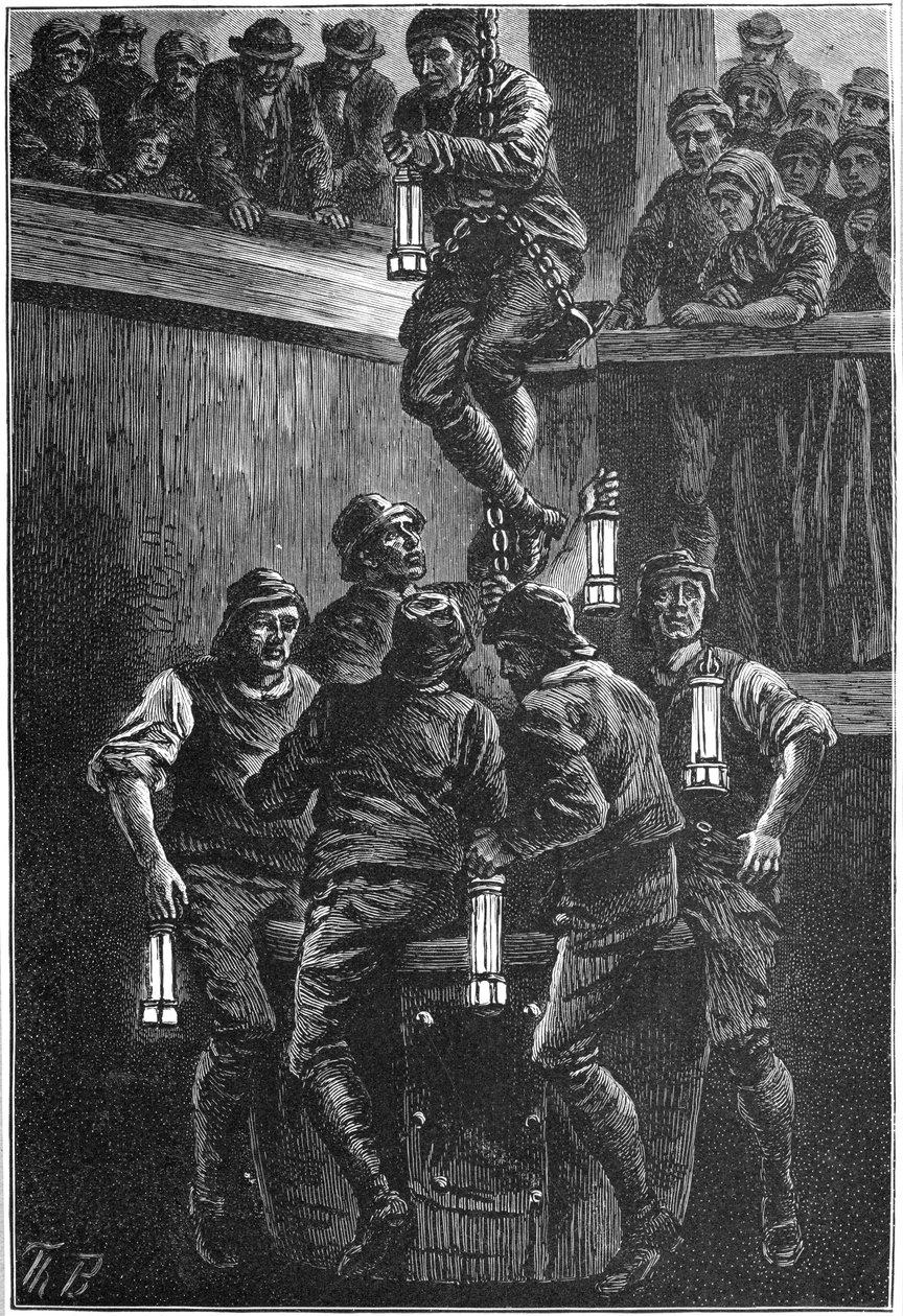 Kolbrytningsolycka, Seaham Colliery, County Durham, 1880 c1895 av Unbekannt