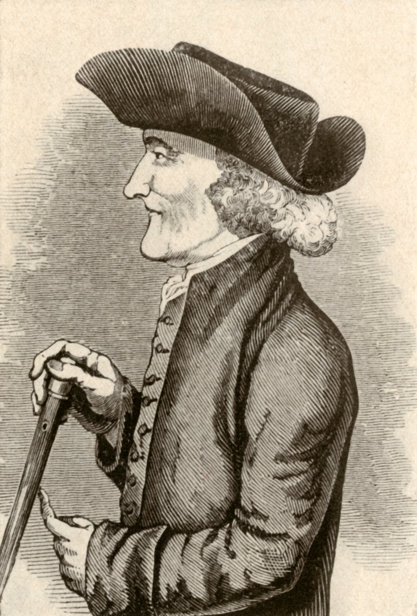 Hankhatt som bars av en kväkerherre från Pennsylvania, 1774, 1937. av Unbekannt