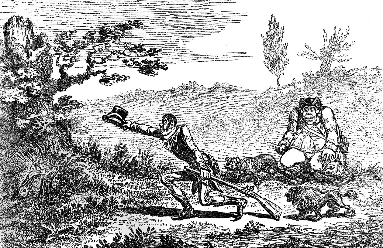 Cockney Sportsmen hittar en hare, 1800 av Unbekannt