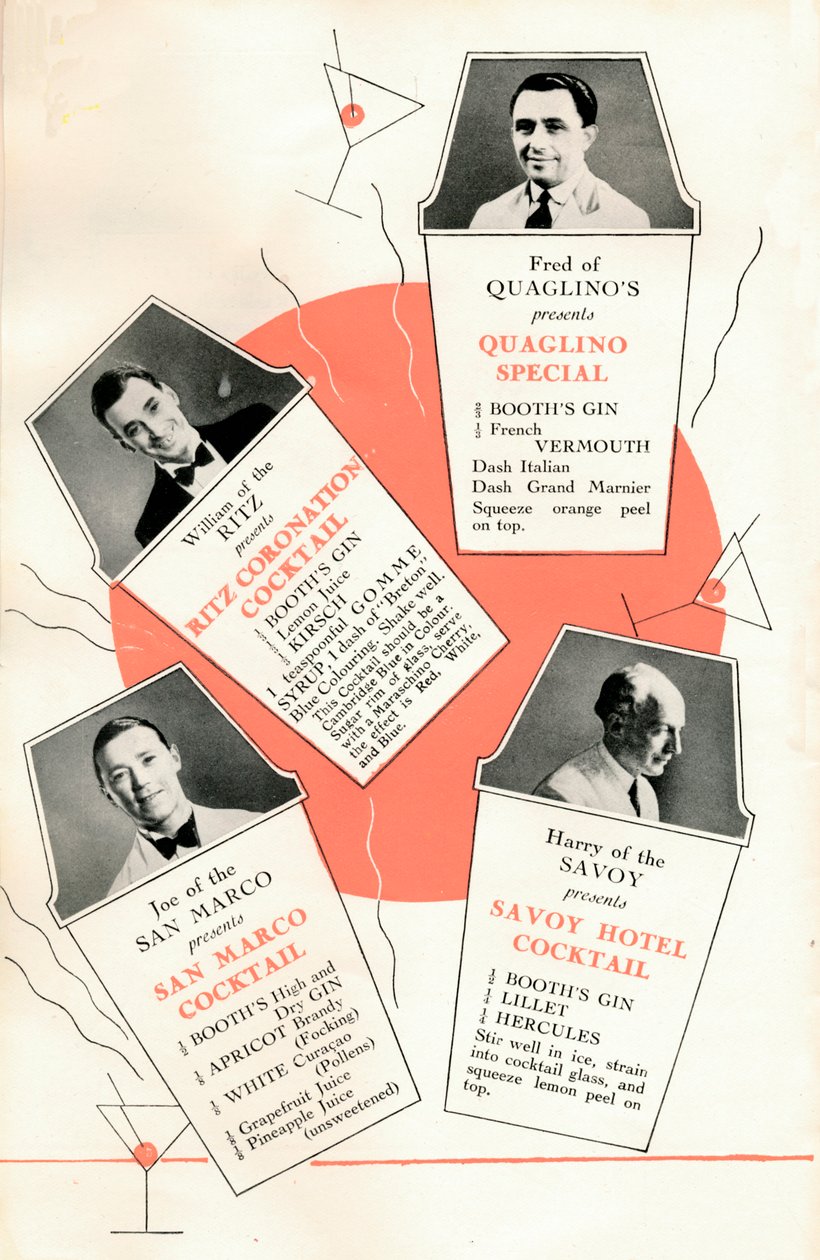 Cocktailrecept, c1935 1935. av Unbekannt