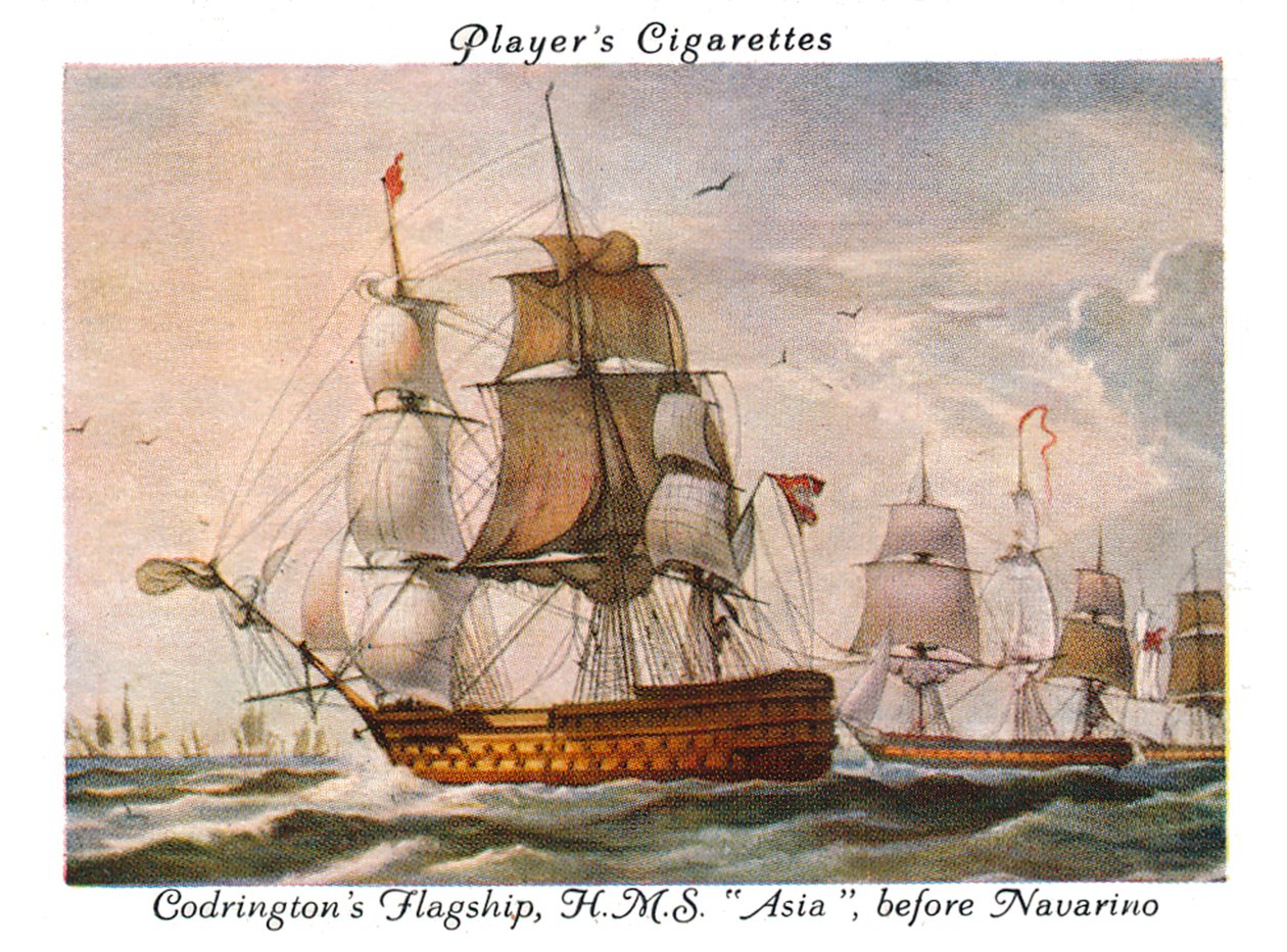 Codringtons flaggskepp, H.M.S. Asien, före Navarino, 1936. av Unbekannt