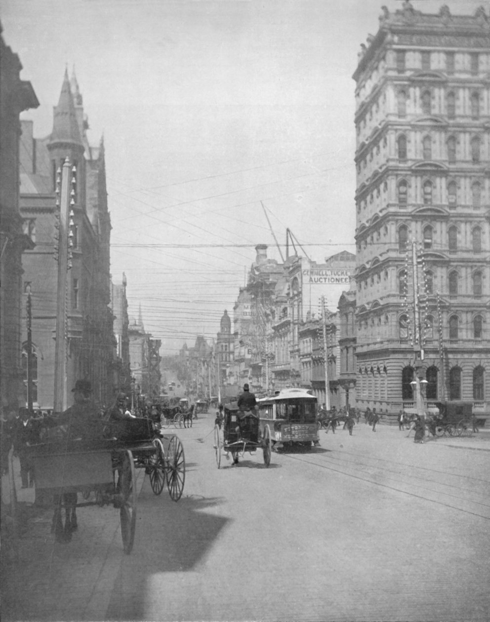 Collins Street, Melbourne, 1800-talet av Unbekannt