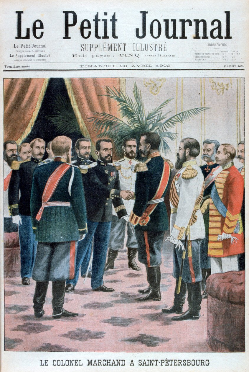 Överste Jean-Baptiste Marchand i St Petersburg, Ryssland, 1902 av Unbekannt