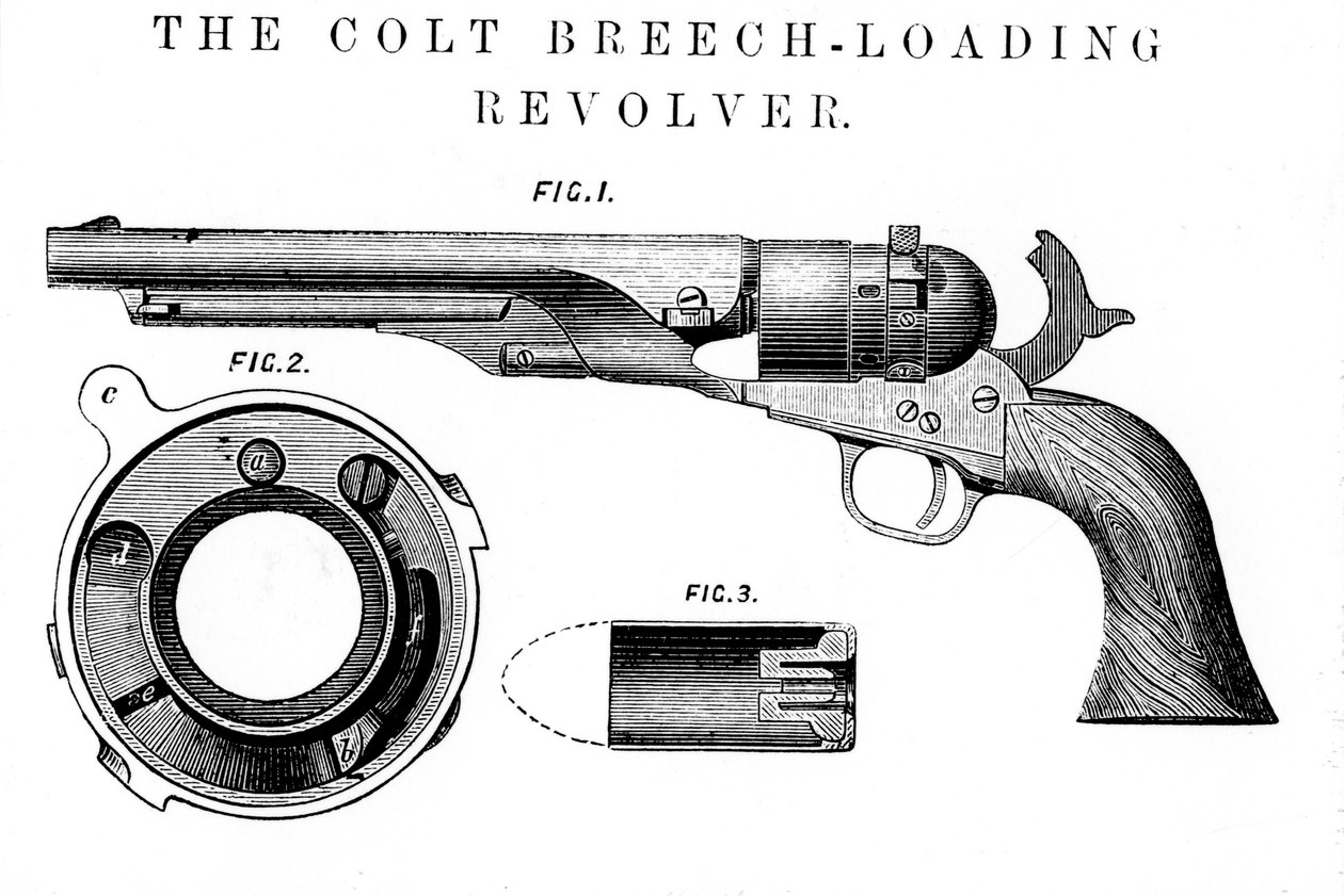 Colt Frontier revolver, uppfunnen av Samuel Colt 1814-62, c1850 av Unbekannt