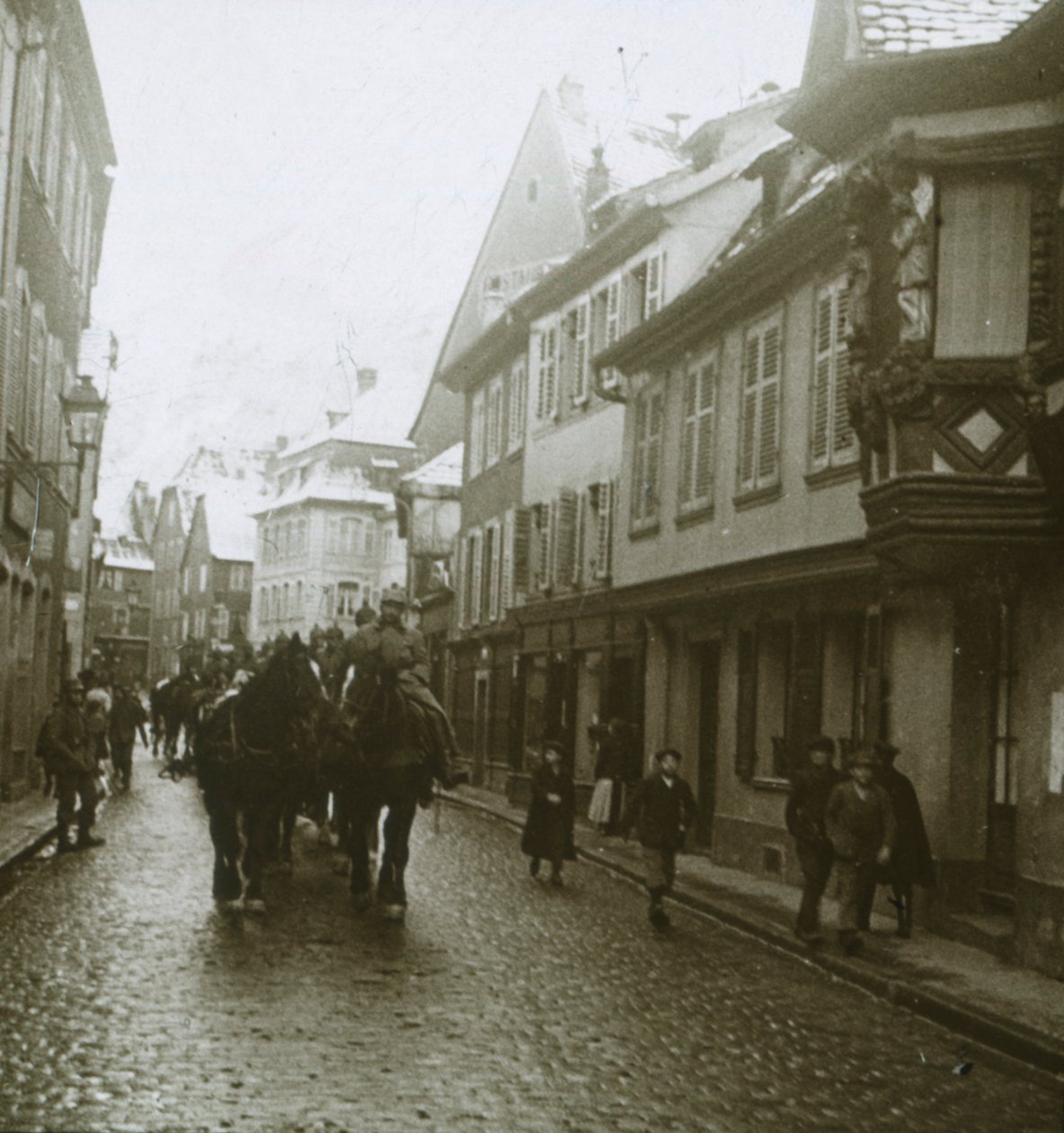 Spalt av tyska soldater, Ribeauvillé, Frankrike, c1914-c1918 av Unbekannt