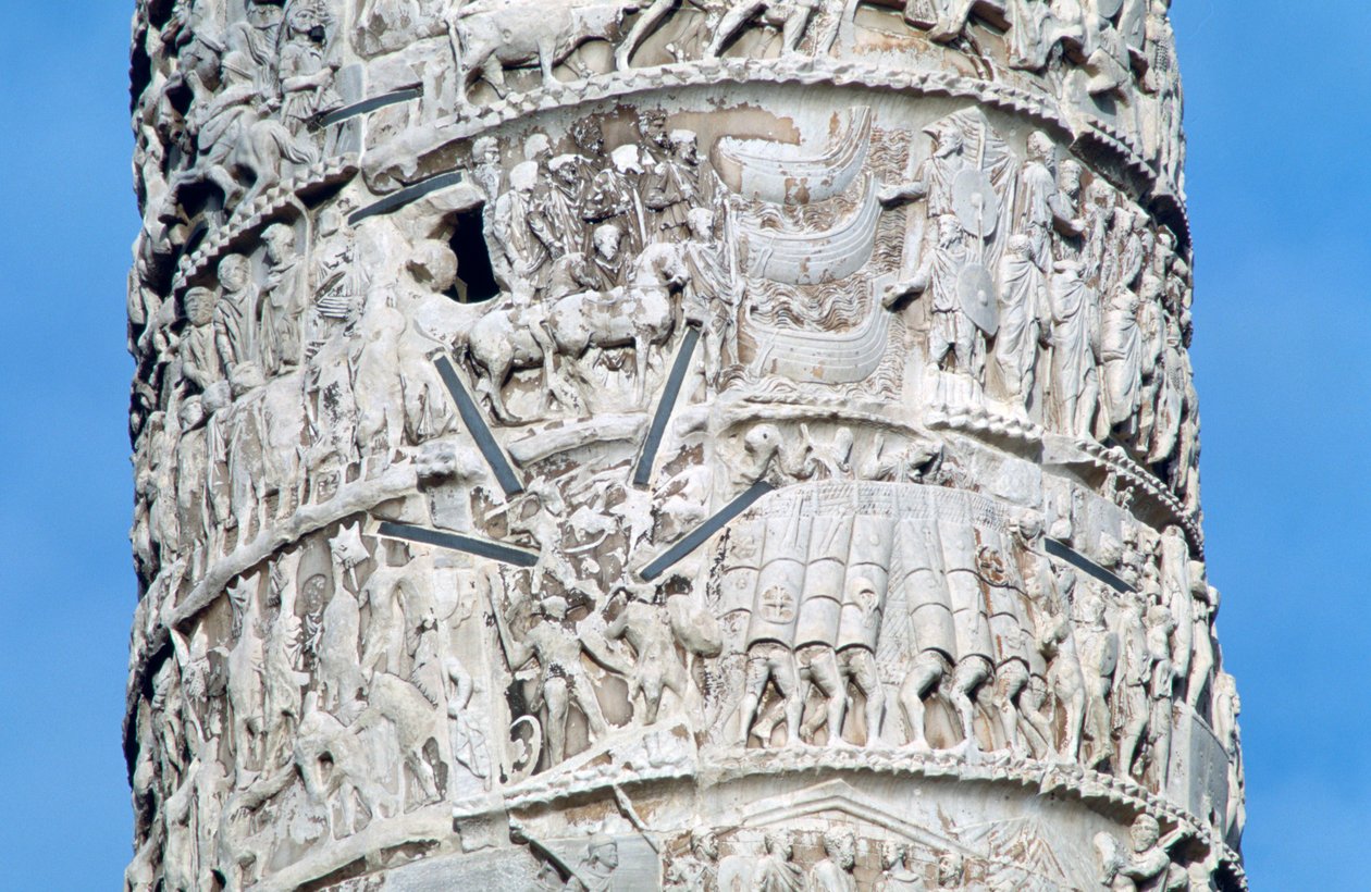 Kolumn av Marcus Aurelius, detalj, Piazza Colonna, Rom av Unbekannt