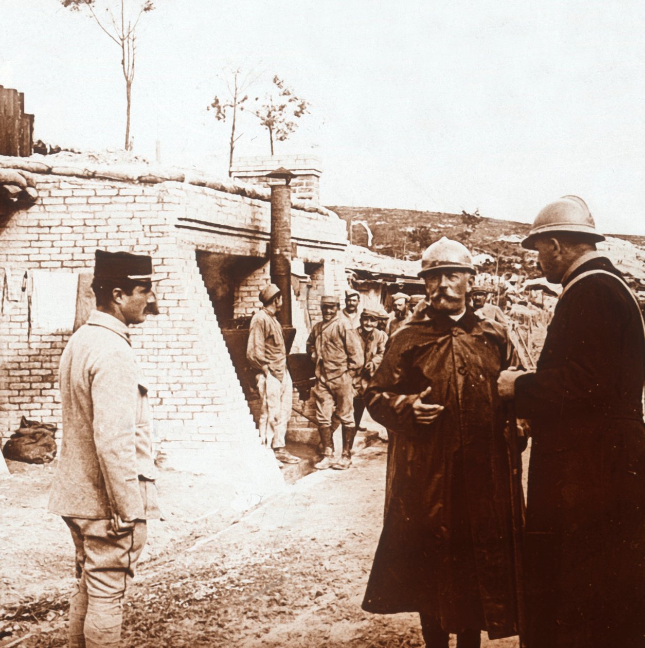 Kommandoplats, Champagne, norra Frankrike, c1914-c1918 av Unbekannt