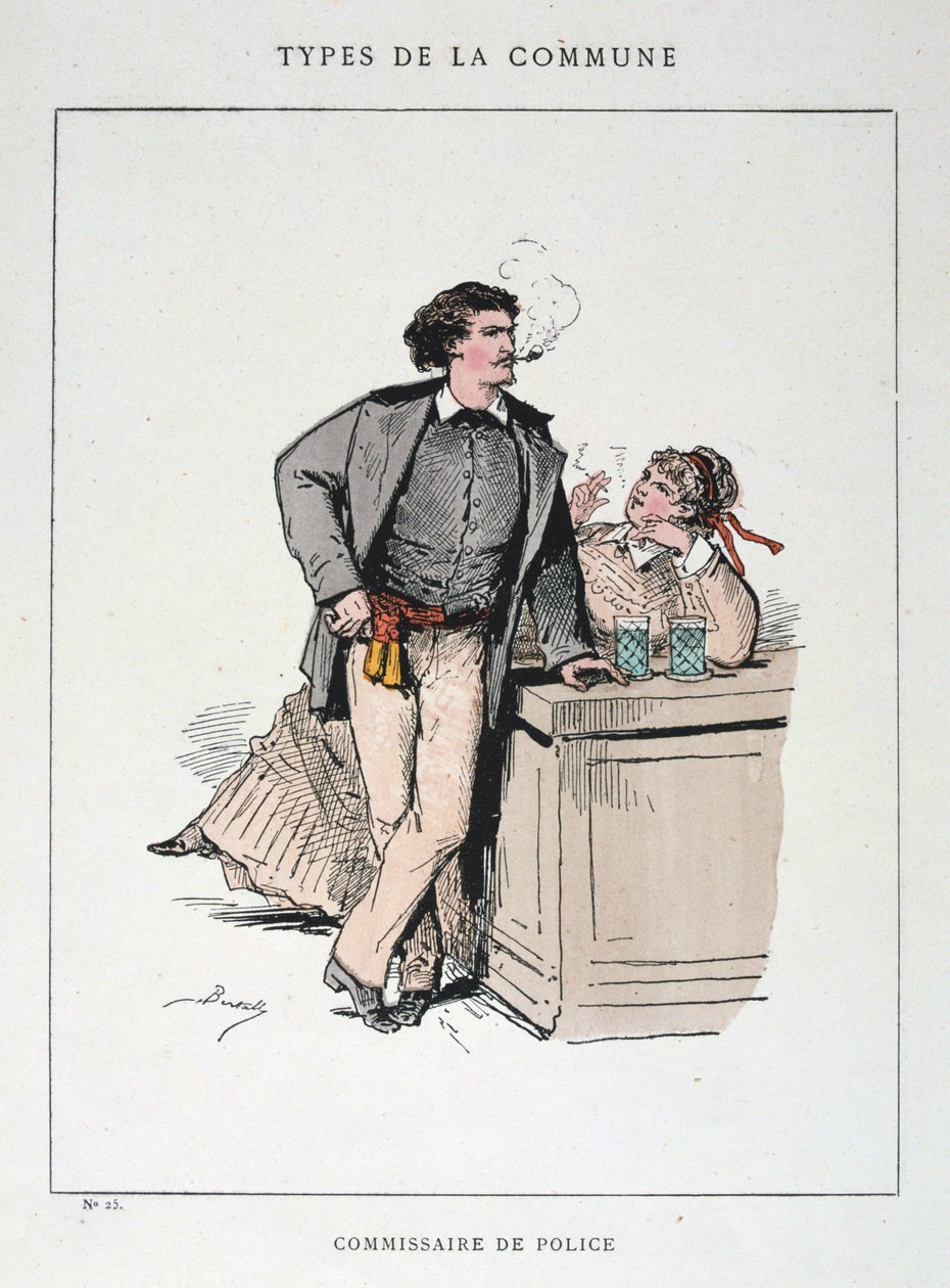 Poliskommissarie, Paris kommun, 1871. av Unbekannt