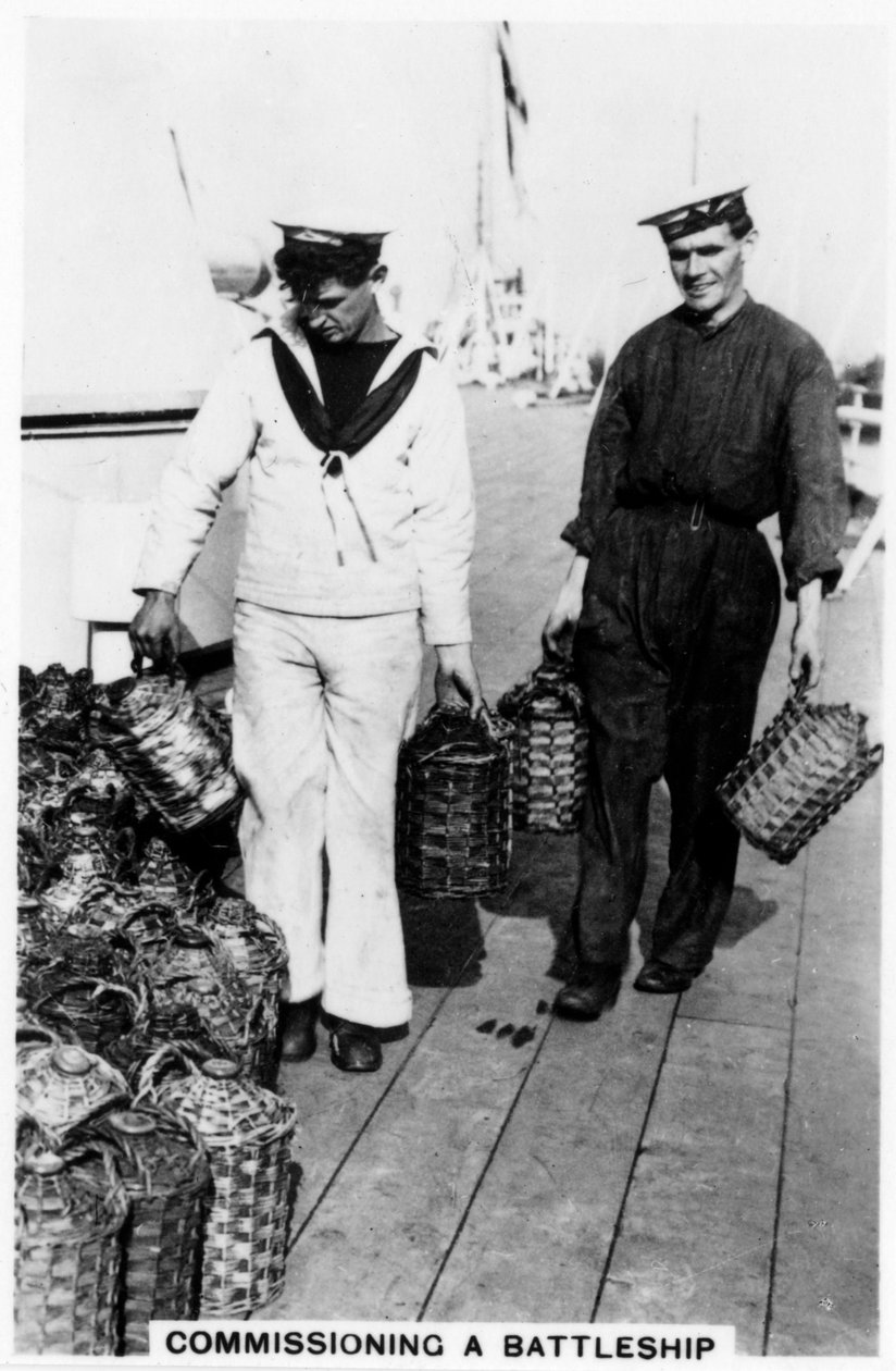 Idrifttagning av ett slagskepp, 1937 av Unbekannt