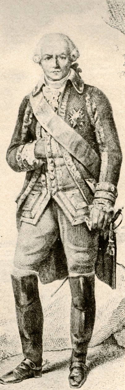 Comte de Rochambeau, visar klänning av en fransk officer, 1791, 1937. av Unbekannt