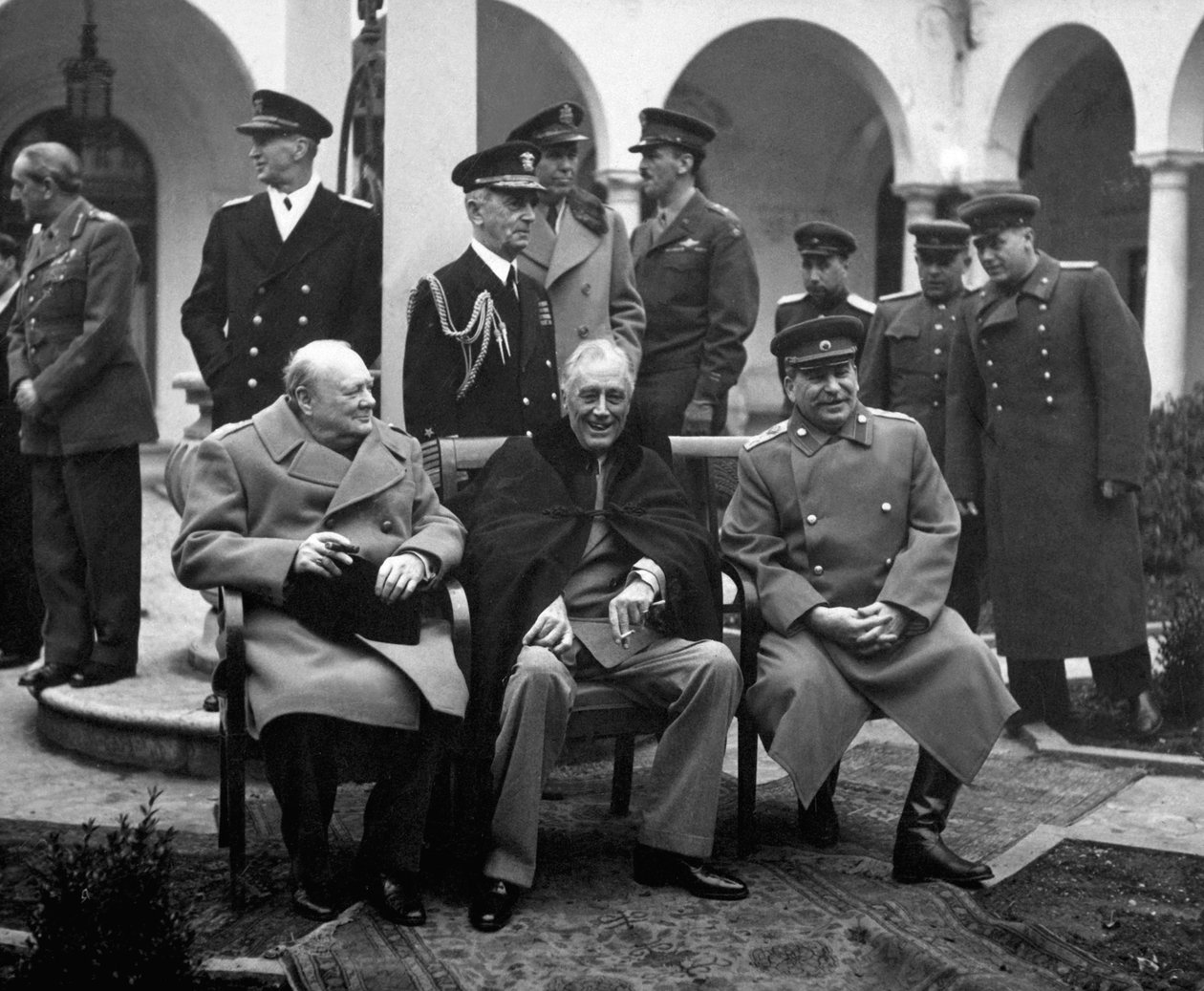 De allierade ledarnas konferens, Jalta, Krim, Sovjetunionen, februari 1945 av Unbekannt