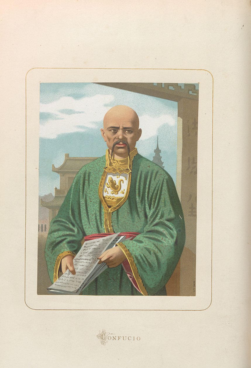 Konfucius. Ur: Berömda män och kvinnor genom tiderna av Juan Landa, 1875-1877. av Unbekannt