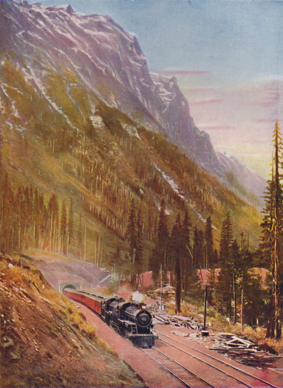 Connaught Tunnel, i Selkirk-bergen. Canadian Pacific Railway, 1926 av Unbekannt
