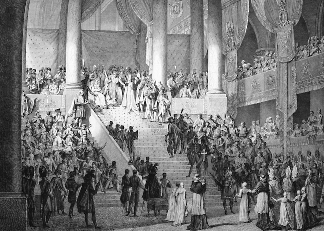 Invigning av Napoleon och kröning av Josephine av påven Pius VII, 2 december 1804 av Unbekannt