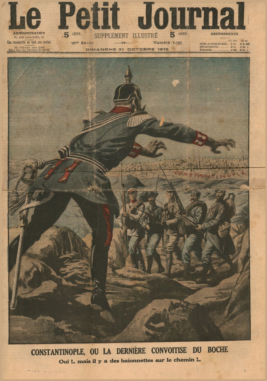 Konstantinopel, eller hunernas slutgiltiga girighet, 1915. av Unbekannt
