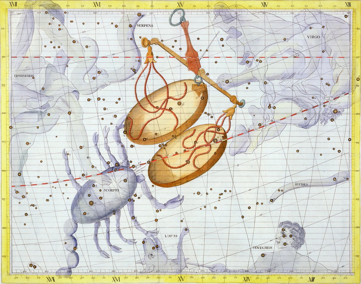 Vågens stjärnbild, 1729 av Unbekannt