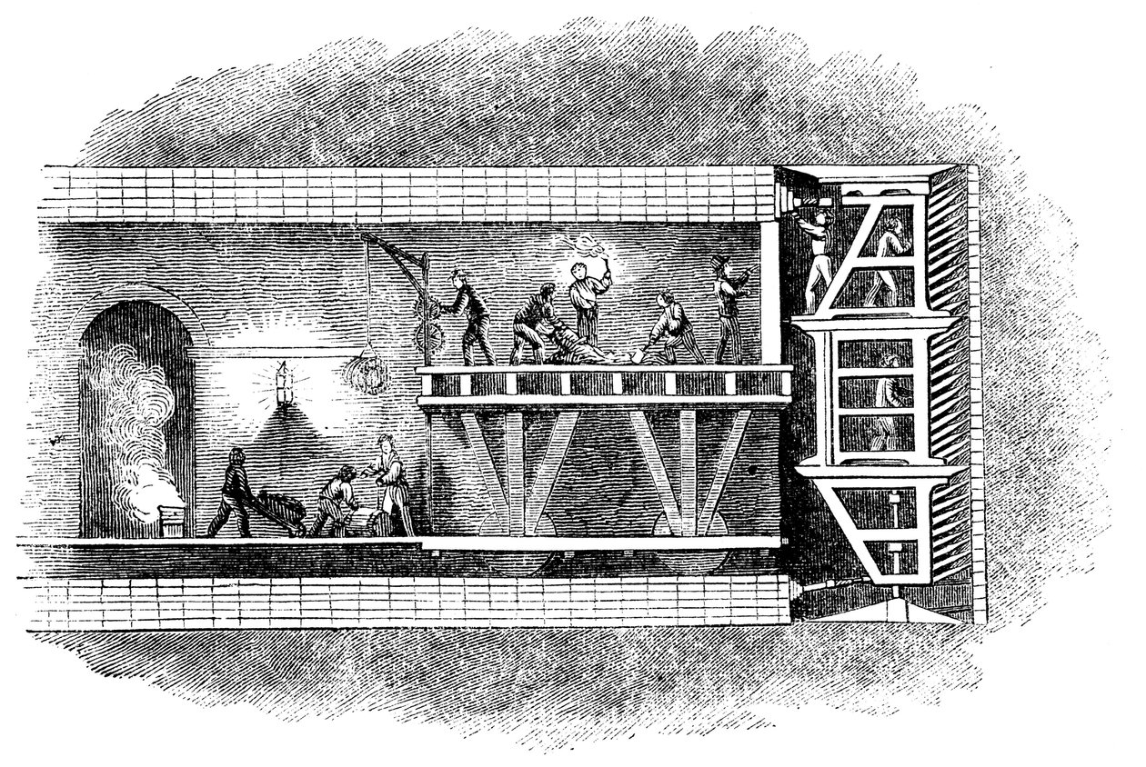 Konstruktion av Thames Tunnel, London, 1825-1843 av Unbekannt