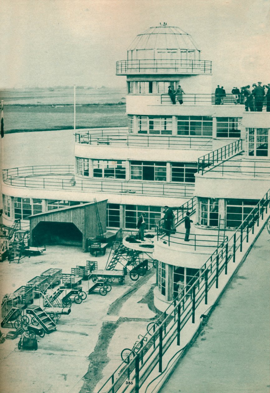 Kontrolltorn på Le Bourget flygplats, Paris, c1936 c1937 av Unbekannt
