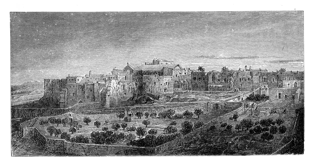 Födelseklostret, Betlehem, c1888 av Unbekannt