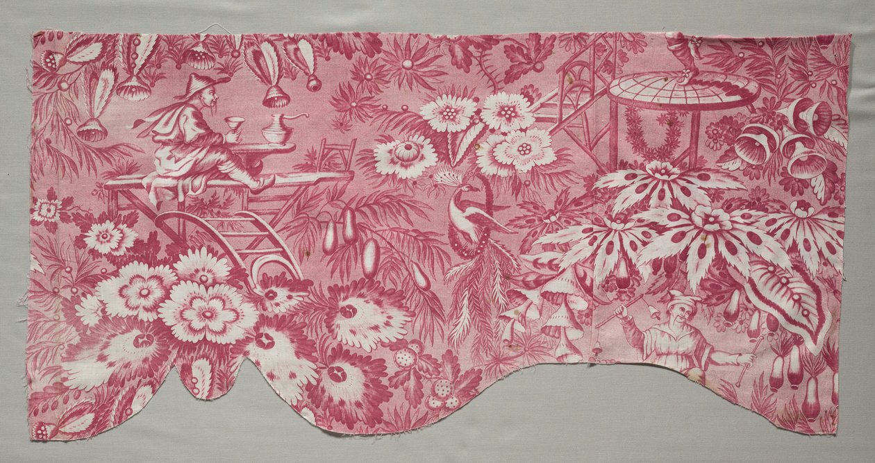 Koppartryckt textil, tidigt 1800-tal. av Unbekannt