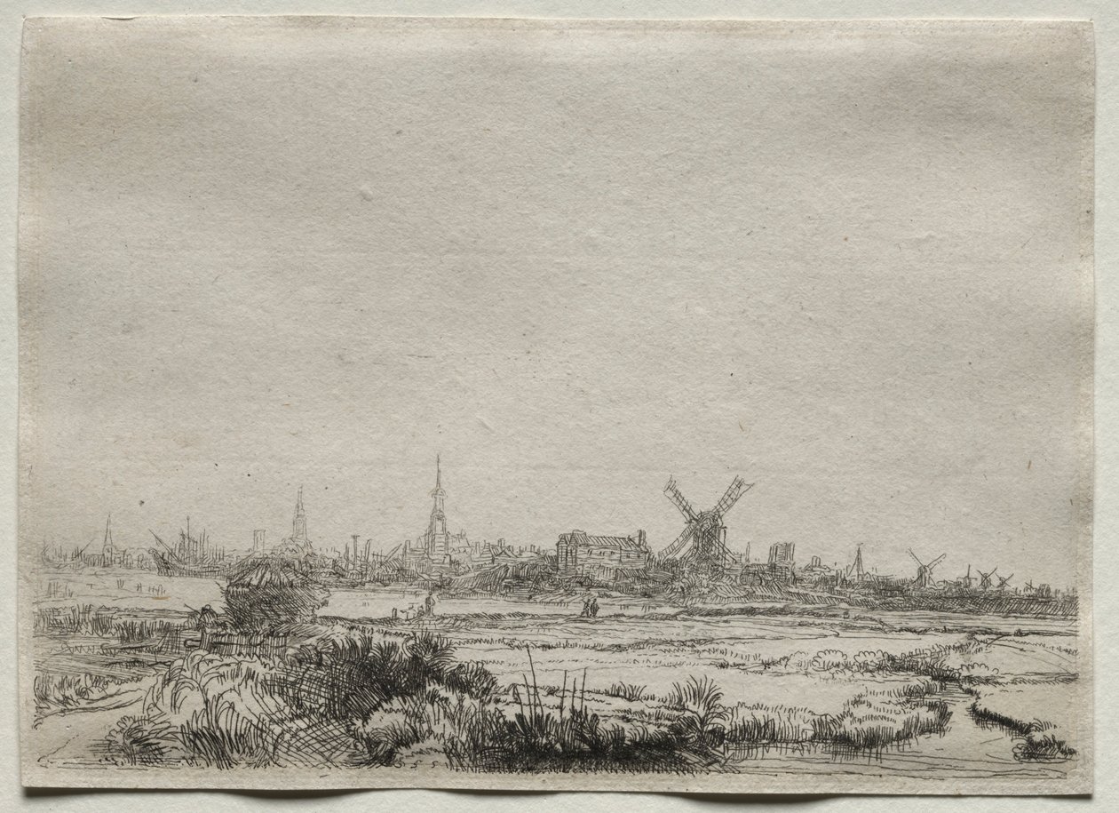 Kopia av Vy över Amsterdam från nordväst, 1700-talet. av Unbekannt
