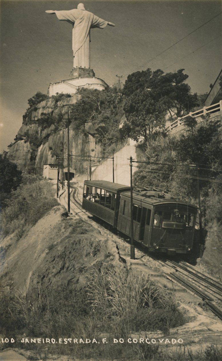 Corcovado Rack Railway, Rio de Janeiro, Brasilien. av Unbekannt