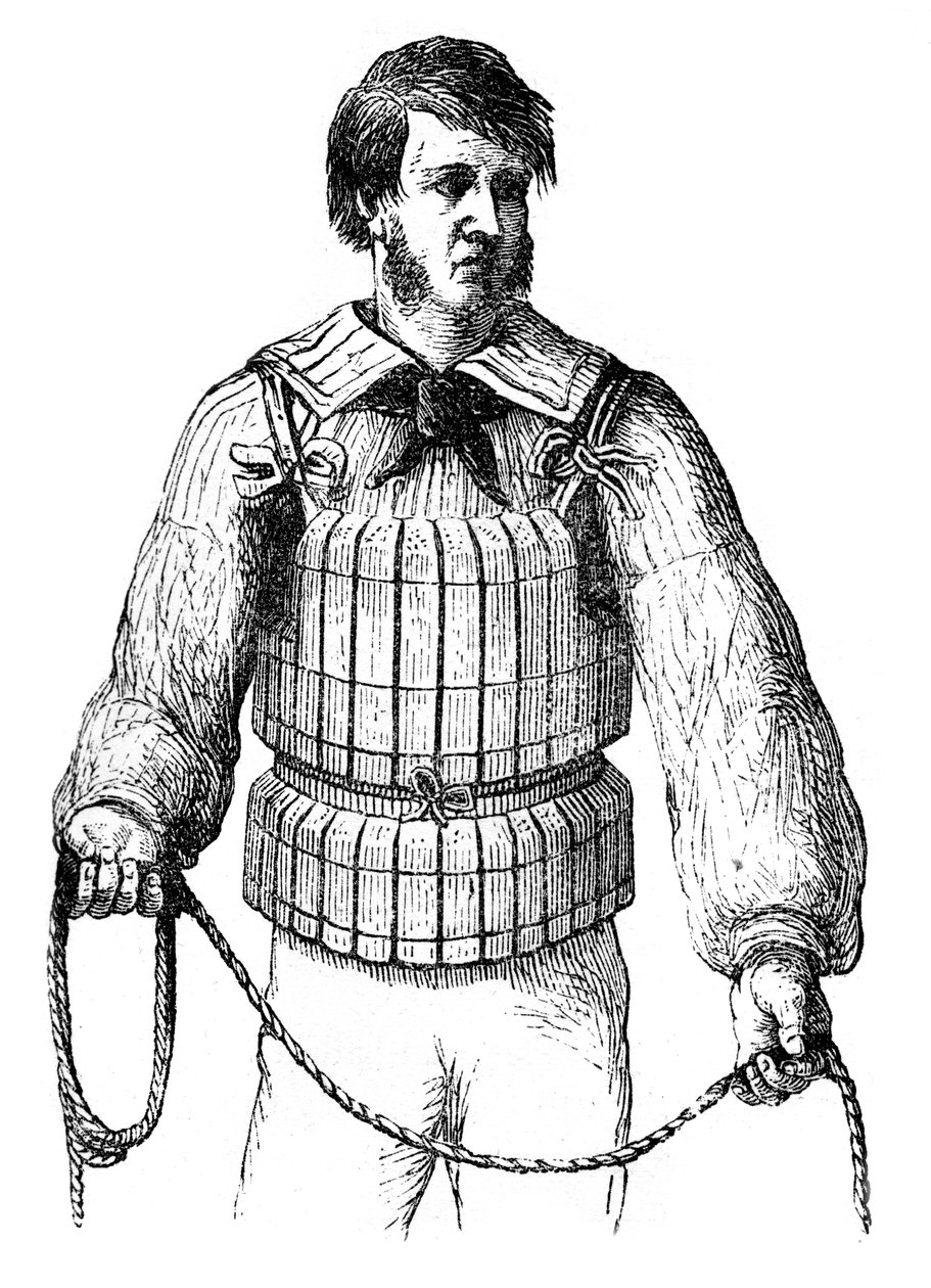 Livbälte i kork, 1866 av Unbekannt