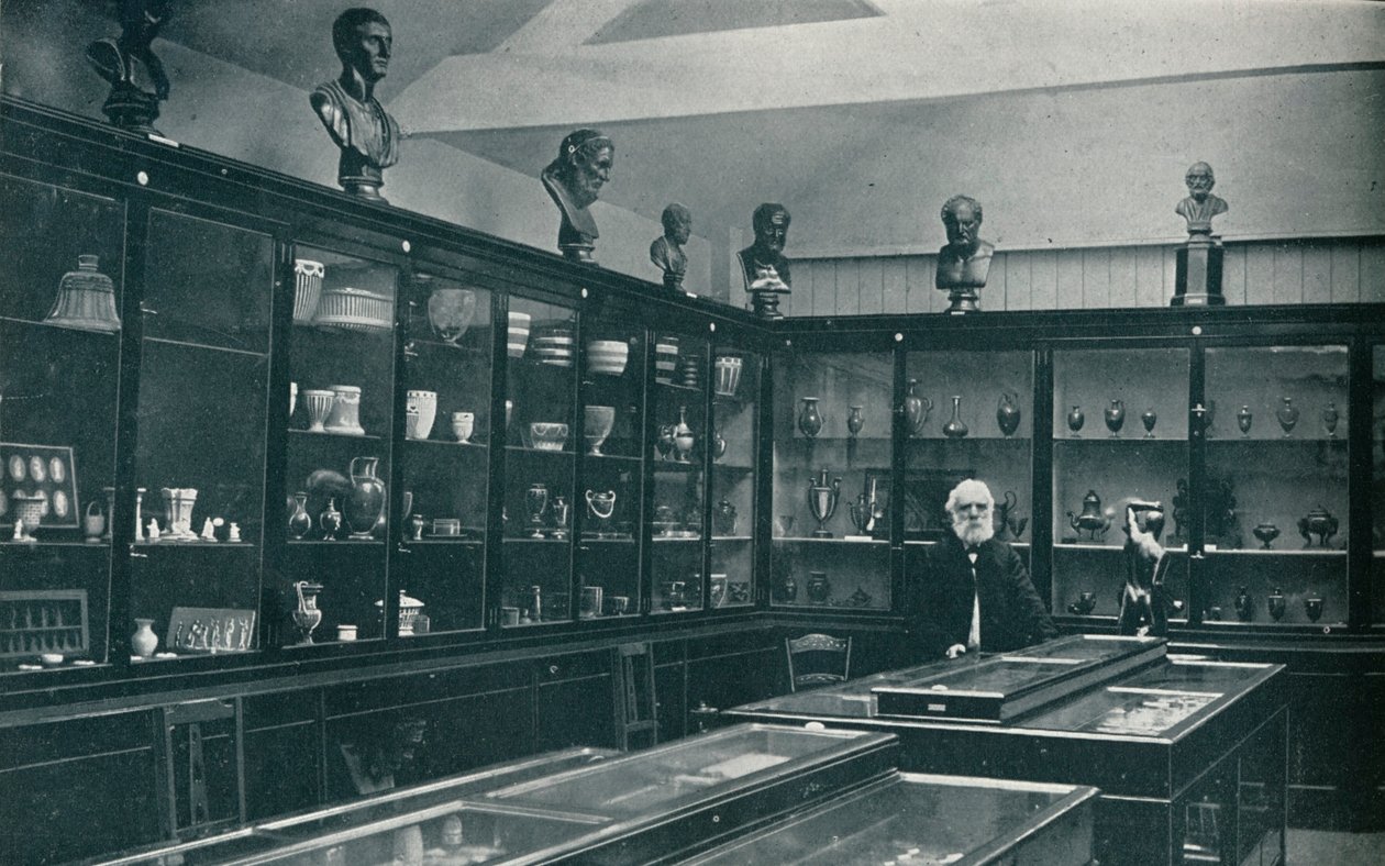 Hörnvy av Wedgwood Museum på de gamla verken i Etruria, Staffordshire, c1908 av Unbekannt