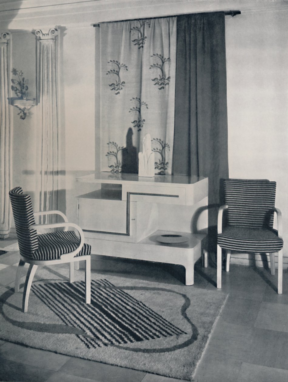 Hörn av ett rum designat av Hayes Marshall för Fortnum & Mason Ltd., London, 1936 av Unbekannt