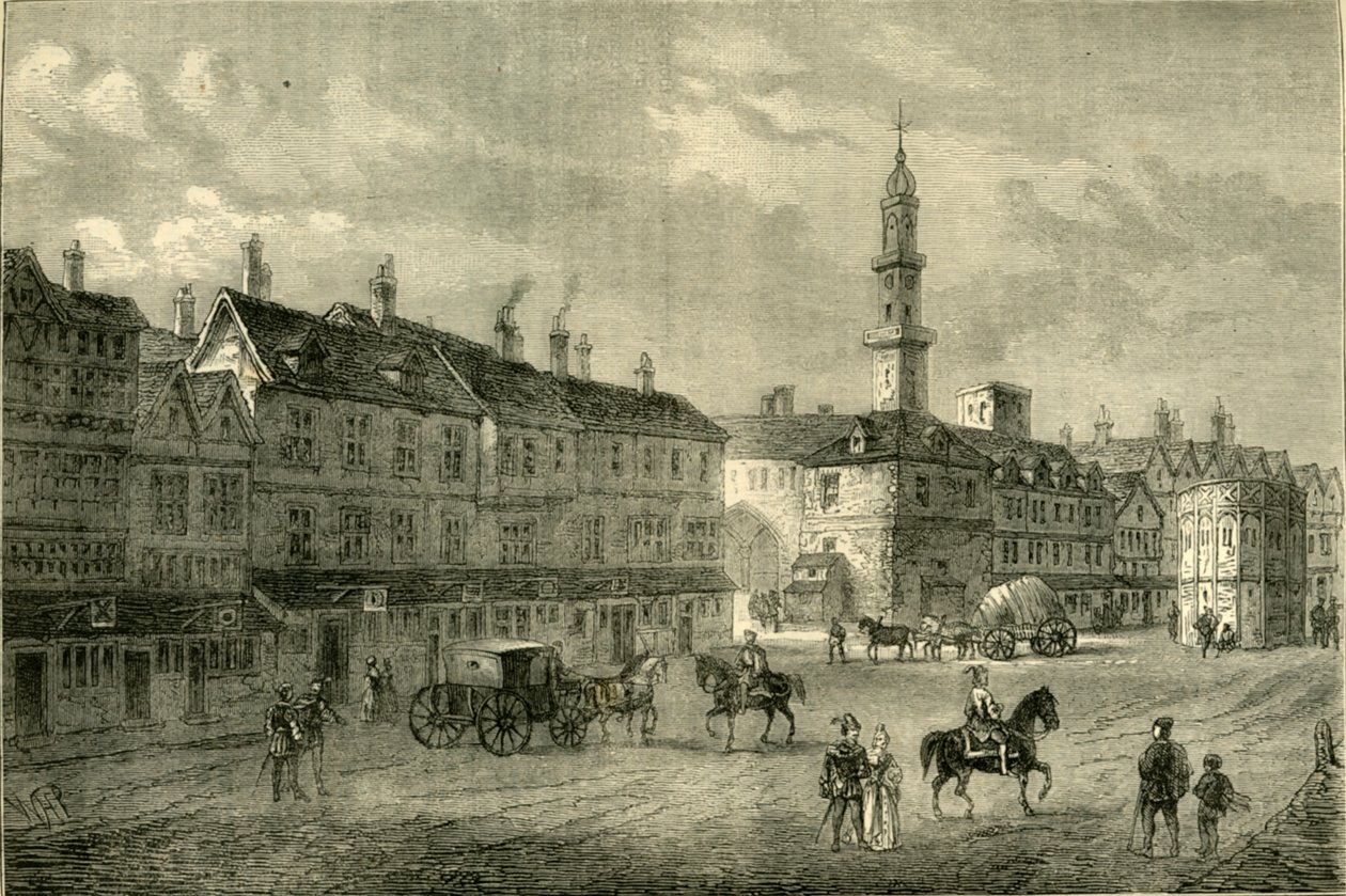Cornhill år 1630, c1872. av Unbekannt