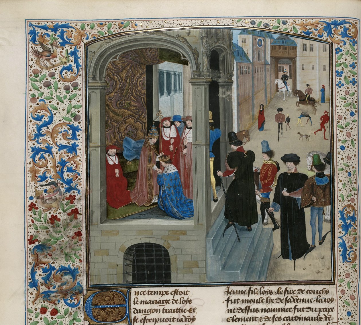 Kröning av Karl VI av Frankrike, ca 1470-1475. av Unbekannt