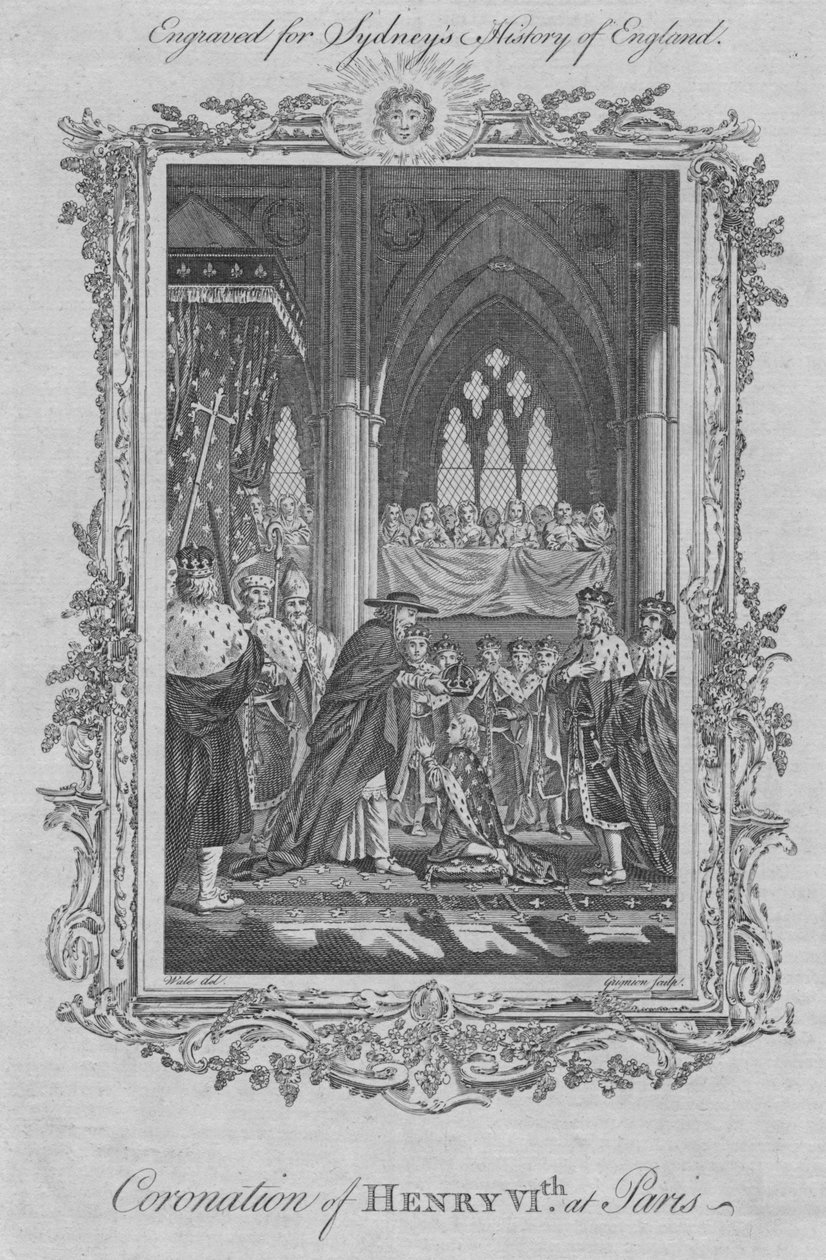 Henrik VI:s kröning i Paris 1773. av Unbekannt
