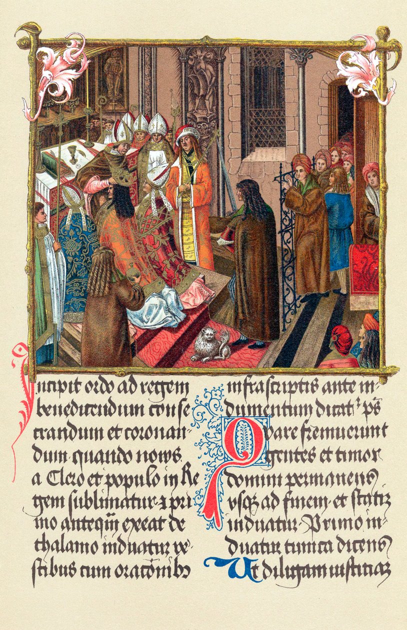 Kröning av kung Alexander I av Polen av ärkebiskopen av Gniezno, Krakow, 1501 av Unbekannt